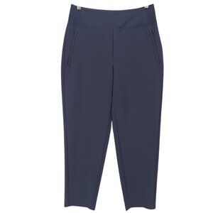 ATHLETA Endless High Rise Blue Stretch Tapered Pants Work City Size 6